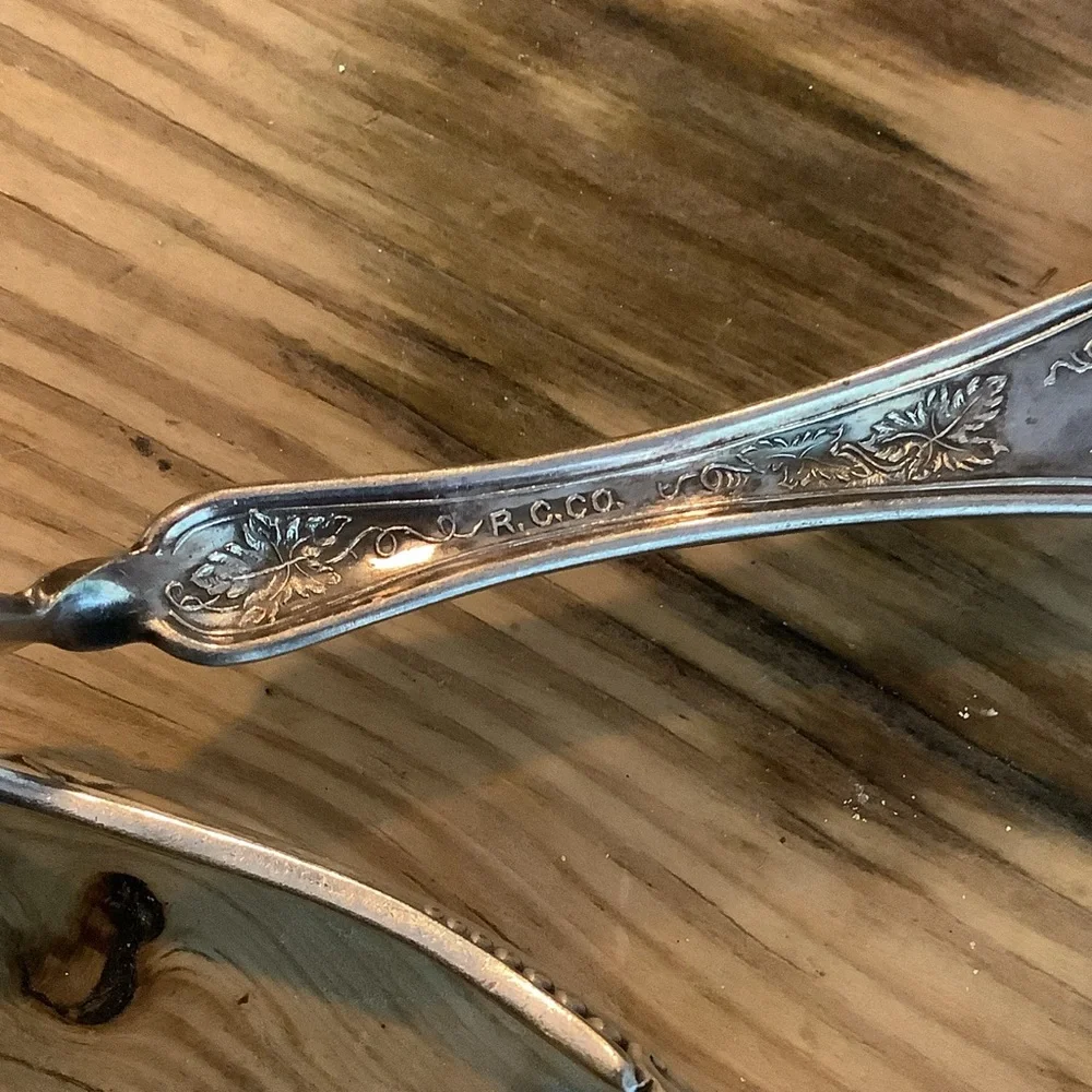 Antique Vintage Set of 3 Mismatched Silver Plate Butter Knives